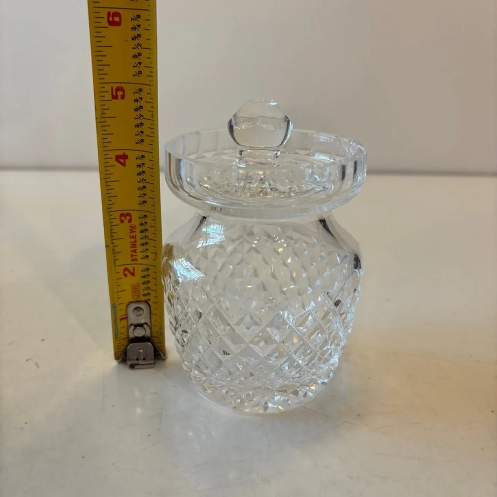 Waterford Crystal Alana Mustard Jelly Condiment Jar with Lid 4.5